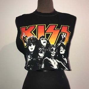 Cropped Vintage KISS t shirt